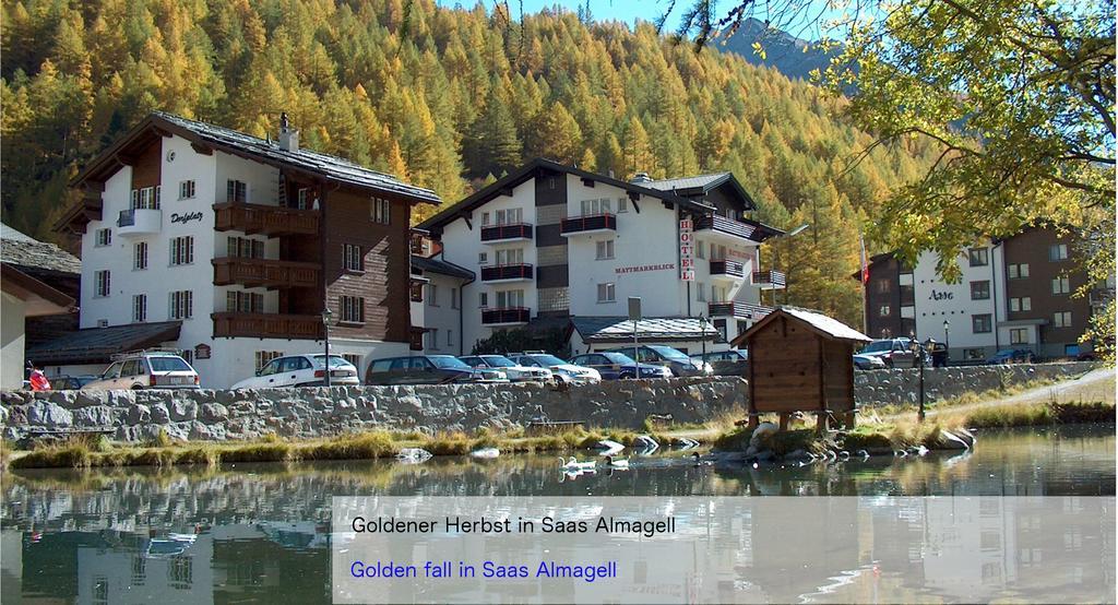 Hotel Restaurant Mattmarkblick Saas-Almagell Exteriör bild