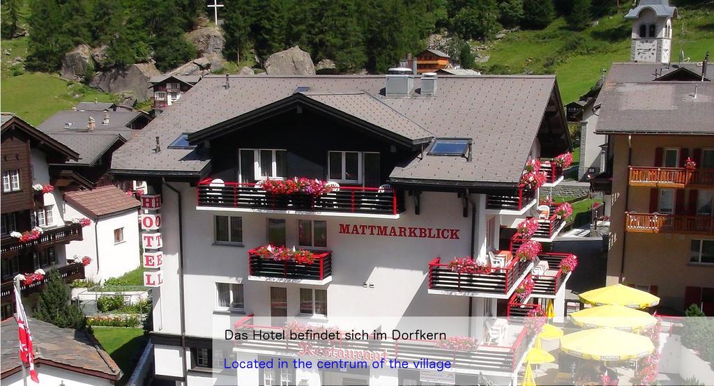 Hotel Restaurant Mattmarkblick Saas-Almagell Exteriör bild